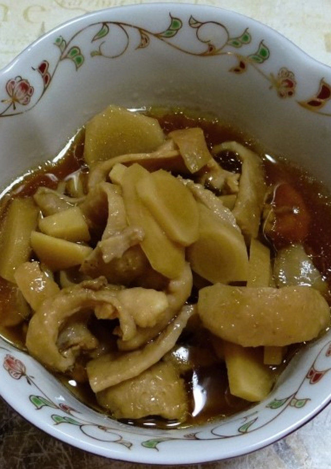 鶏皮と新生姜の煮もの-レシピのメイン写真