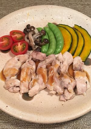 鶏もも肉と野菜のレンジ蒸し-レシピのメイン写真