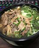 牛丼のタレがアクセント!簡単肉汁うどん