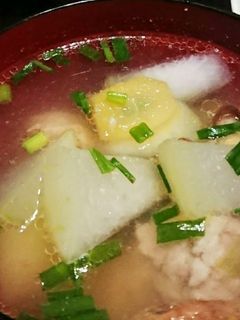 旨味たっぷり 冬瓜と鶏つくねのスープ-レシピのメイン写真