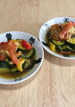 野菜とツナ缶の焼き浸し(麺つゆカレー)-レシピのメイン写真