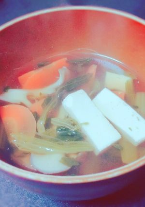ほうれん草と豆腐の基本のお吸い物-レシピのメイン写真