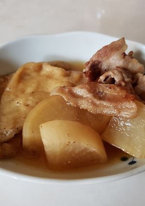 豚バラと大根お揚げの煮物-レシピのメイン写真