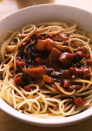 レトルトカレーのお好みパスタ-レシピのメイン写真