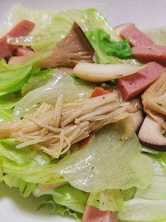 きのことレタスのホットサラダ-レシピのメイン写真