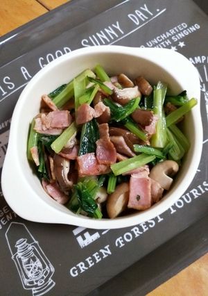 クィーンクック☆ベーコンと小松菜炒め-レシピのメイン写真
