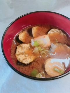 簡単!焼きナスのお味噌汁-レシピのメイン写真