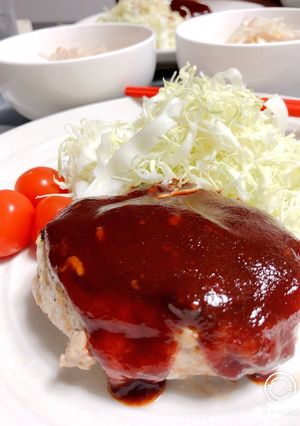 お店風！ラム肉と鶏もも肉のハンバーグ！-レシピのメイン写真