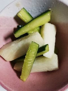簡単!!山芋ときゅうりの酢の物☆彡.。-レシピのメイン写真