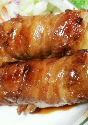 ちくわとチーズの豚ばら巻き-レシピのメイン写真