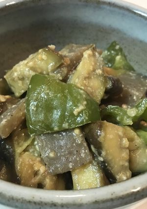こんにゃく入り茄子とピーマンのみそ炒め-レシピのメイン写真