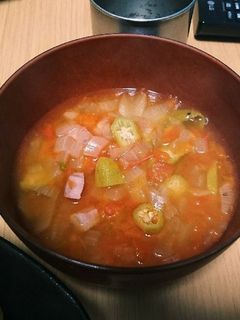冷蔵庫が片付くトマトとオクラのスープ-レシピのメイン写真