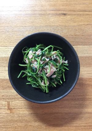 豆苗とツナのめんつゆ和え-レシピのメイン写真