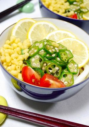 簡単！冷やしうどん☆オクラレモン-レシピのメイン写真