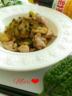 レンジで☆味ぽんでゴーヤ鶏肉のさっぱり煮-レシピのメイン写真