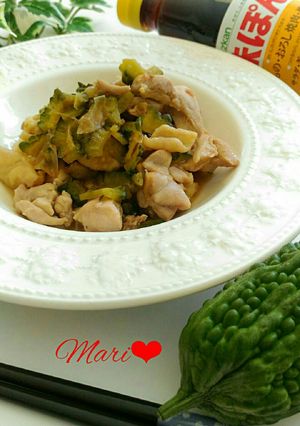 レンジで☆味ぽんでゴーヤ鶏肉のさっぱり煮-レシピのメイン写真