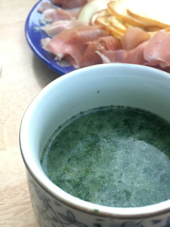 モロヘイヤと玉ねぎの冷静スープ-レシピのメイン写真