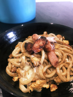糖質オフ麺で濃厚!焼きうどん♡-レシピのメイン写真