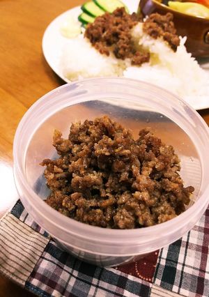 隠し味ならぬ隠し栄養*ヌカ入りそぼろ-レシピのメイン写真