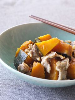 豚こま肉とかぼちゃの煮物-レシピのメイン写真