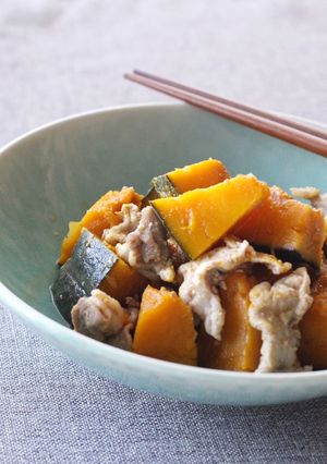 豚こま肉とかぼちゃの煮物-レシピのメイン写真