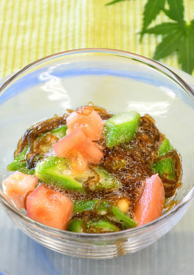 もずくと夏野菜の酢の物-レシピのメイン写真