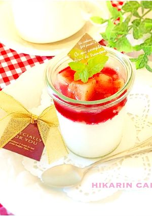 ピーチメルバ風パンナコッタココ♪-レシピのメイン写真