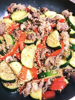 ♡ズッキーニと牛肉の炒めもの♡-レシピのメイン写真