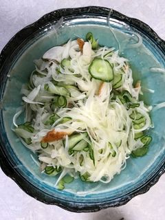 辛くない 玉ねぎ きゅうり 竹輪の酢の物-レシピのメイン写真