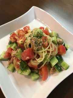 夏野菜&ツナの冷製パスタ-レシピのメイン写真