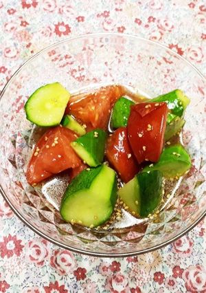 簡単　トマトとキュウリの中華あえ-レシピのメイン写真