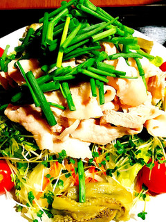 豚バラと焼き茄子の冷しゃぶサラダ-レシピのメイン写真