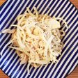 豆乳で簡単!まっしろカルボナーラうどん