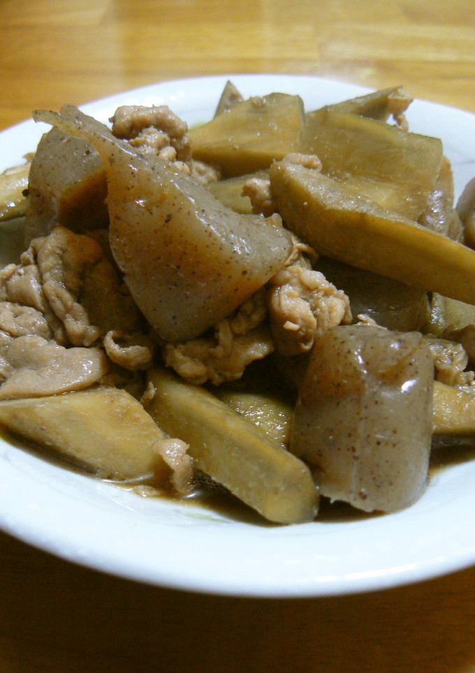 豚とごぼうとこんにゃくの煮物-レシピのメイン写真