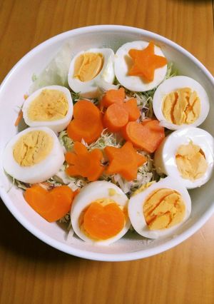 キャベツとにんじんゆでたまごサラダ-レシピのメイン写真