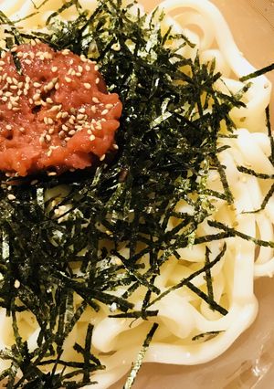 刻み海苔たっぷりの冷やしうどん●梅肉添え-レシピのメイン写真