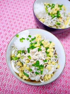 簡単!冷やしうどん☆しらすおろしと鶏梅-レシピのメイン写真