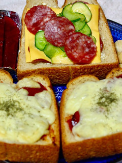 ミニピザとオープンサンドのワンプレート-レシピのメイン写真