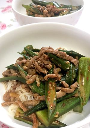 オクラのスタミナそうめん-レシピのメイン写真