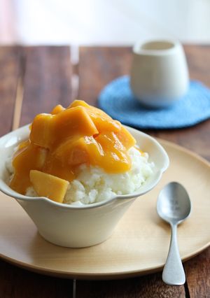 氷ミルクのごろごろマンゴーかき氷-レシピのメイン写真