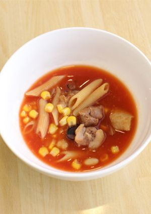 防災食★パッククッキングでミネストローネ-レシピのメイン写真