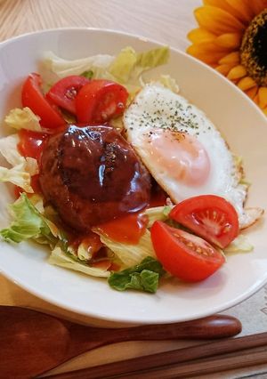 ミートボールでお手軽ロコモコ風☆-レシピのメイン写真