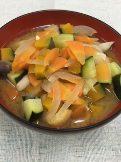 カボチャの時短レシピ☆カボチャの味噌汁-レシピのメイン写真