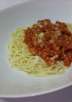 ツナトマトスパゲティ-レシピのメイン写真
