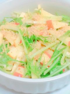 さっぱり♪りんごと水菜のごまドレサラダ-レシピのメイン写真