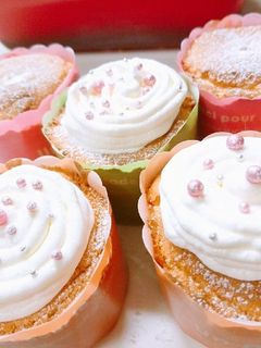 ふんわり♡カップのシフォンケーキ-レシピのメイン写真