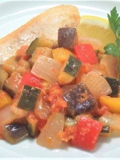 夏野菜のラタトゥイユ&カジキのソテー-レシピのメイン写真