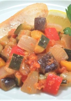 夏野菜のラタトゥイユ＆カジキのソテー-レシピのメイン写真