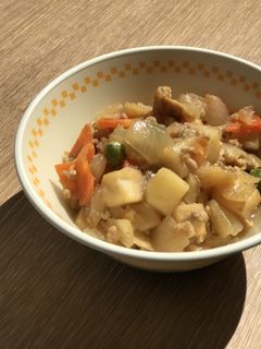 高野豆腐と野菜のそぼろ煮♪大和市学校給食-レシピのメイン写真