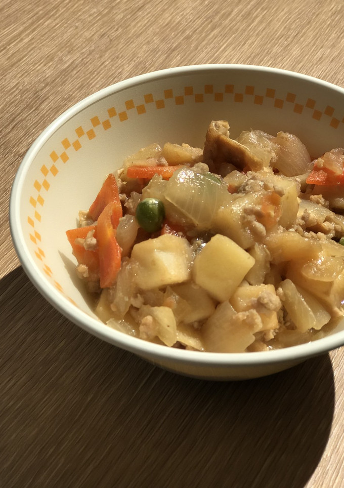 高野豆腐と野菜のそぼろ煮♪大和市学校給食-レシピのメイン写真